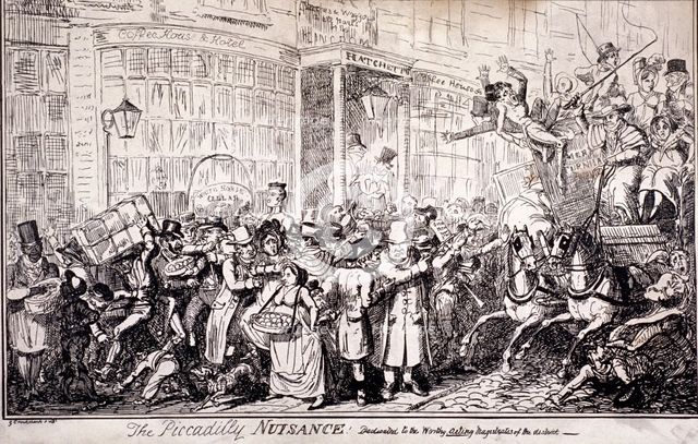 'The Picadilly nuisance', London, 1818. Artist: Anon