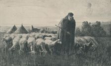 The Picardy Shepherd 1919. Artist: Ernest George Beach