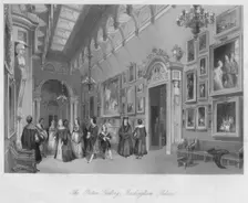 The Picture Gallery, Buckingham Palace c1841. Artist: Henry Melville