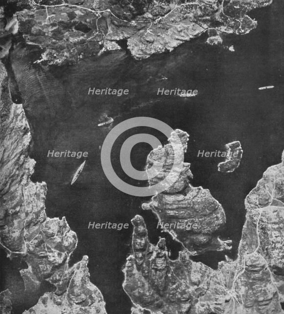 The picture that sank a battleship, 1941 (1943).  Artist: Michael Suckling.