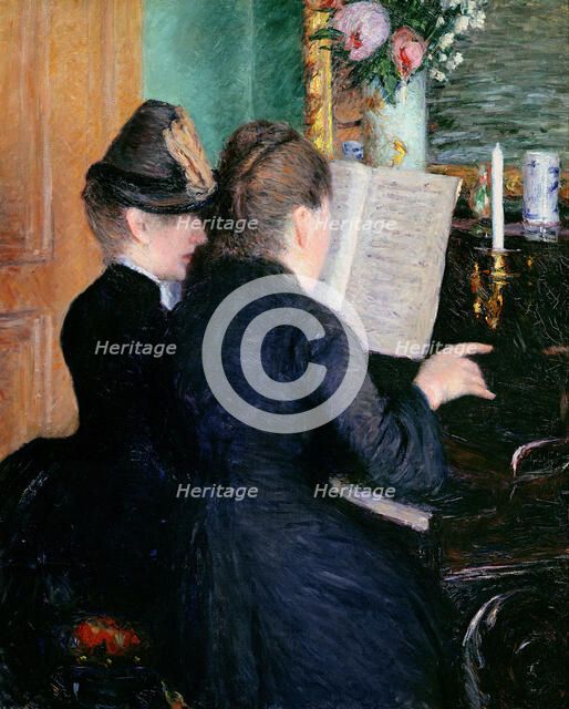 The Piano Lesson, 1881. Creator: Caillebotte, Gustave (1848-1894).