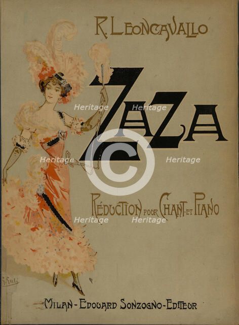 The piano score of the opera Zazà by Ruggiero Leoncavallo, 1919. Creator: Anonymous.