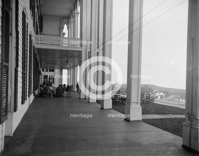 The Piazza, Hotel Kaaterskill, Catskill Mountains, N.Y., between 1900 and 1905. Creator: William H. Jackson.
