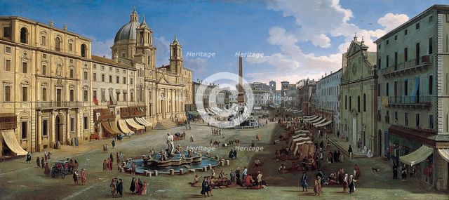 The Piazza Navona in Rome, 1699. Artist: Wittel (Vanvitelli), Caspar Adriaensz. van (1656-1736)