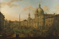 The Piazza Navona in Rome, Early 1740s. Creator: Bellotto, Bernardo (1720-1780)