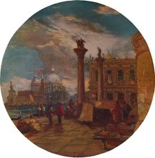 The Piazza of St. Mark's Venice 1853, (1935). Artist: James Holland