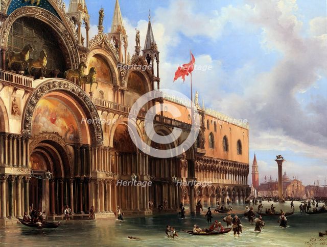 The Piazza San Marco by high water.