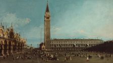 The Piazza San Marco, Venice, 1742-1745. Artist: Canaletto (1697-1768)