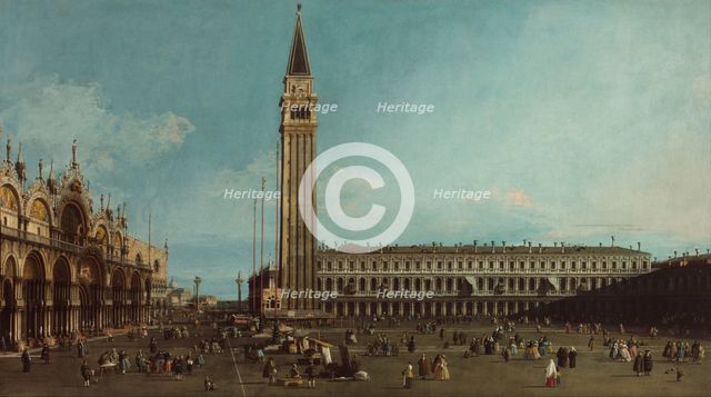 The Piazza San Marco, Venice, 1742-1745. Artist: Canaletto (1697-1768)