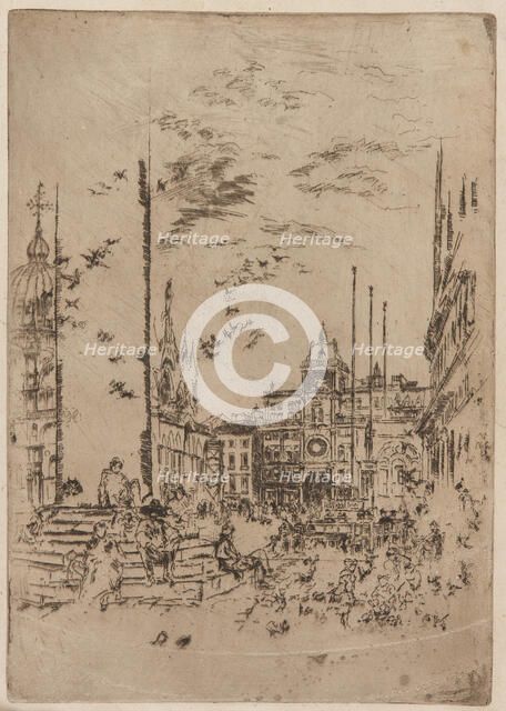 The Piazzetta, 1879-1880. Creator: James Abbott McNeill Whistler.