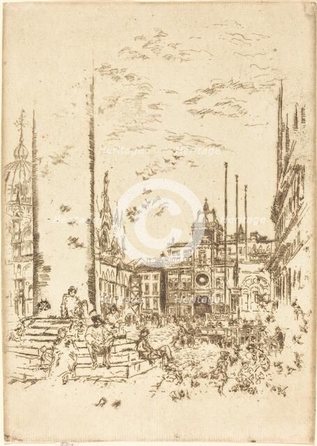 The Piazzetta, 1880. Creator: James Abbott McNeill Whistler.