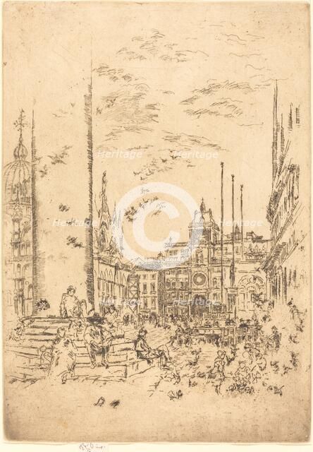 The Piazzetta, 1880. Creator: James Abbott McNeill Whistler.