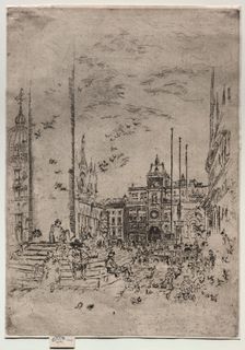 The Piazzetta, 1880. Creator: James McNeill Whistler (American, 1834-1903)
