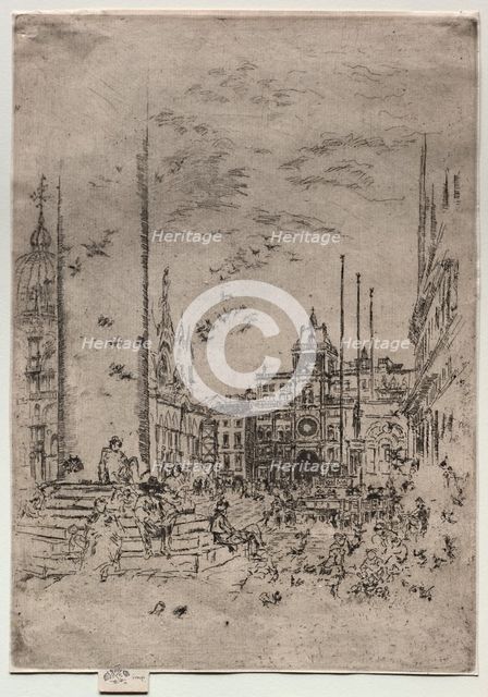The Piazzetta, 1880. Creator: James McNeill Whistler (American, 1834-1903).