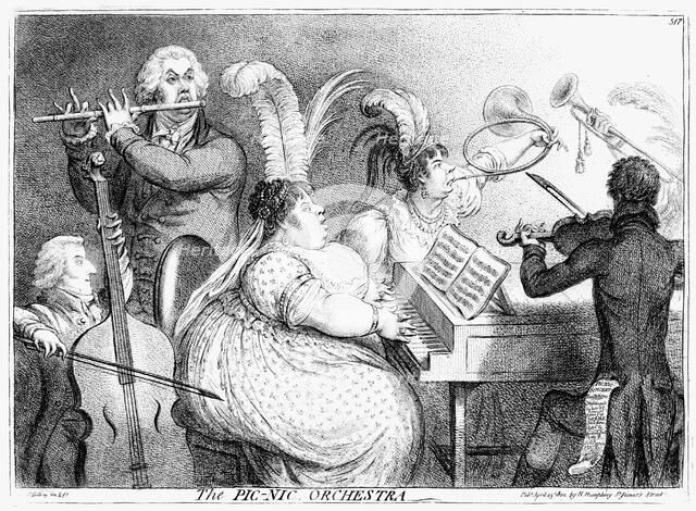 The Pic-Nic Orchestra, James Gilray, 1802. Artist: James Gillray
