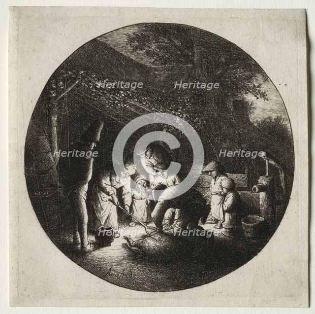 The pigkillers. Creator: Adriaen van Ostade (Dutch, 1610-1684).