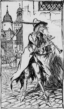 The Pied Piper of Hamelin (1934). Artist: Arthur Rackham