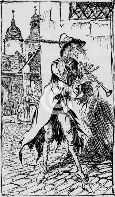 'The Pied Piper of Hamelin', (1934). Artist: Arthur Rackham.