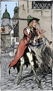 The Pied Piper of Hamelin (1934). Artist: Arthur Rackham