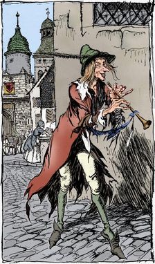 The Pied Piper of Hamelin (1934). Artist: Arthur Rackham