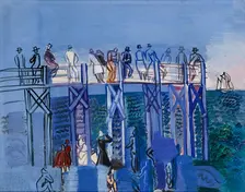 The Pier and the Beach at Le Havre. Creator: Dufy, Raoul (1877-1953)