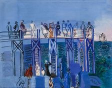 The Pier and the Beach at Le Havre. Creator: Dufy, Raoul (1877-1953)