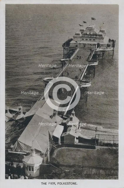 'The Pier, Folkestone', late 19th-early 20th century. Artist: Unknown.