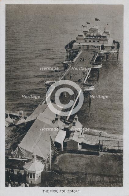 'The Pier, Folkestone', late 19th-early 20th century. Artist: Unknown.