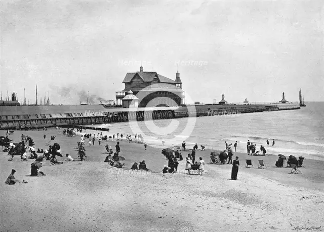 'The Pier, Lowestoft', c1896. Artist: Walter Boughton.