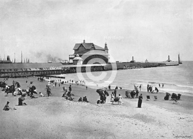 'The Pier, Lowestoft', c1896. Artist: Walter Boughton.