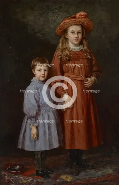 The Pierce Children, 1887. Creator: Theodore Clement Steele.