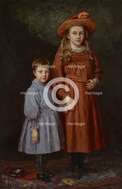 The Pierce Children, 1887. Creator: Theodore Clement Steele.