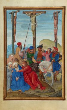 The Piercing of Christ's Side; Prayer Book of Cardinal Albrecht of Brandenburg, about 1525-1530. Creator: Simon Bening