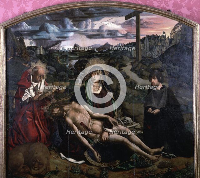  'The Piety', oil on wood of the 'Altarpiece of Piety', in the private chapel of the archdeacon o…