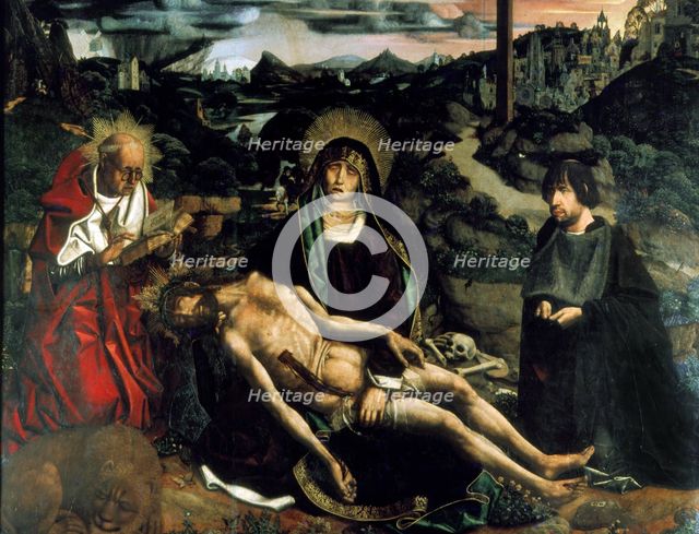 The Piety', Painting by Bartolomé Bermejo.