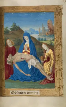 The Pietà; Book of Hours, 1478. Creator: Master of Guillaume Lambert