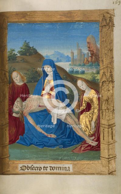 The Pietà; Book of Hours, 1478. Creator: Master of Guillaume Lambert.