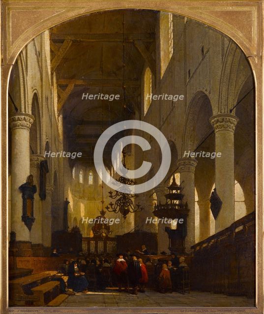 The Pieterskerk in Leiden, 1868. Artist: Bosboom, Johannes (1817-1891)