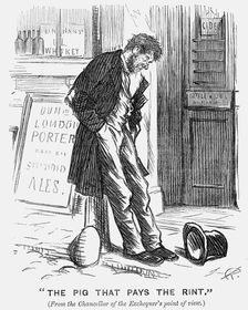 The Pig that Pays the Rint 1877. Creator: Charles Samuel Keene
