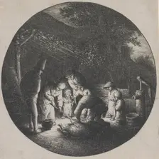 The pig killers, c.1652. Creator: Adriaen van Ostade