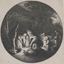 The pig killers, c.1652. Creator: Adriaen van Ostade