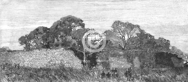 ''The Pioneer Corps of the British South Africa Co's Forces on their way to Mashonaland; Ancient Rui Creator: Unknown.