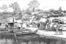 'The Pilcomayo Expedition in South America - A halt on the way 1890. Creator: Unknown