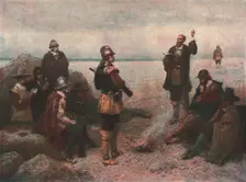The Pilgrim Fathers c1869, (c1902). Creator: Unknown