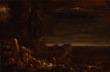 The Pilgrim of the World at the End of His Journey (study for the series, The Cross and the World), Creator: Thomas Cole