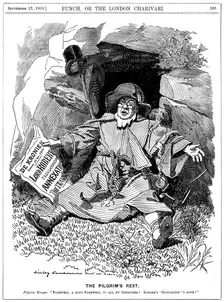 The Pilgrim's Rest caricature af Paul Kruger, South African politician, 1900. Artist: Edward Linley Sambourne