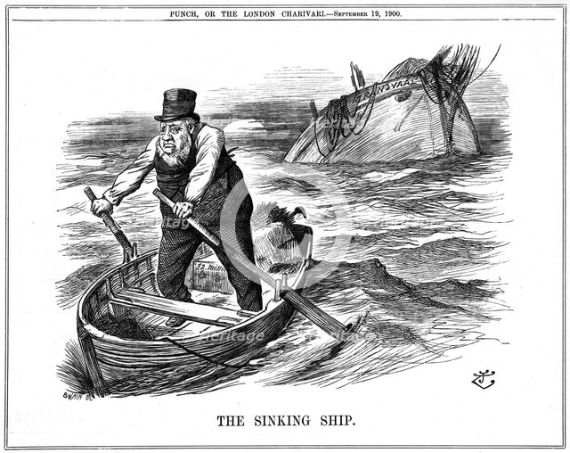 'The Pilgrim's Rest', caricature af Paul Kruger, South African politician, 1900. Artist: John Tenniel