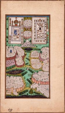 The Pilgrimage Cities of Arabia, Folio from a Gulshan-i Ishq (Rose Garden of Love), c1700. Creator: Unknown