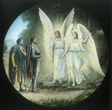 The Pilgrims meet the two shining ones c1910. Creator: Unknown