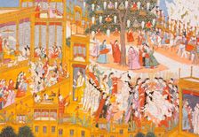 The Pilgrims in a Palace, Folio from a Kedara Kalpa (Book of Kedara), between c1800 and c1820. Creator: Unknown